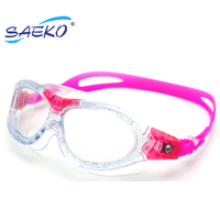 Lunettes de natation anti-buée SAEKO, nouveau design, avec sangle en silicone, protection UV, vente en gros pour enfants de 6 à 12 ans et adolescents