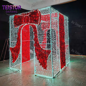 Giant Commercial Christmas Gift Box Arch Motif Light for Outdoor Event Plaza Holiday Decoration - Product Image 4