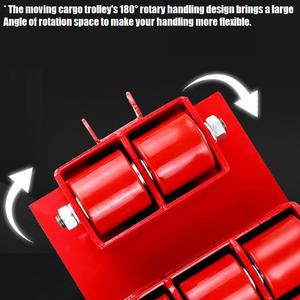 नई अपडेटिंग गाढ़ी स्टील प्लेट पैलेट मूविंग स्केट ट्रांसपोर्ट रोलर 12t <span class=keywords><strong>15t</strong></span> 18t 24t कार्गो ट्रॉली मशीन मूविंग स्केट्स - Product Image 5