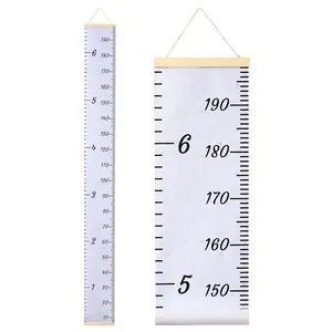 Growth Charts For Kids Baby Height Growth Chart Ruler Removable Canvas Wall Hanging Measurement Chart For Home Decoration