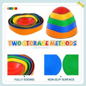 Kapalı/açık çocuklar engel kursu oyuncak denge basamak taşı & bloklar duyusal otizm atlama adım taşlar dayanıklı plastik yapılmış - Product Image 6