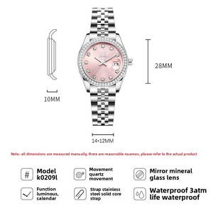SK di fascia alta da donna di lusso leggero diario orologio acciaio fascia di nicchia High-End sentire movimento Miyota Dropshipping per il commercio transfrontaliero - Product Image 4