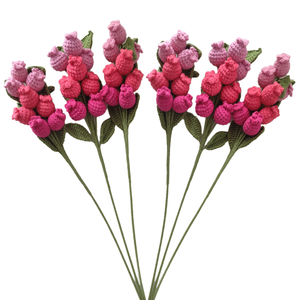 Bouquet de myrtille fait à la main décoration de table pour la maison accessoires de photographie bouquet de fleurs artificielles en coton de lait à quatre brins - Product Image 5