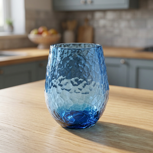 Verres à vin sans pied EL écologiques, incassables, 20 oz, en Tritan, modèle classique martelé AG-141HU-041 pour le camping - Product Image 3