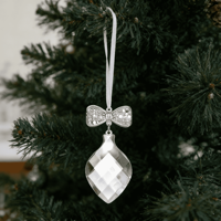 Pendentif en cristal de Noël de bonne qualité, fait main, poli, plusieurs styles, en plastique, pour promotion et fêtes
