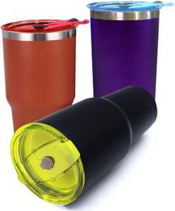 Nuevas Tapas de Plástico a Prueba de Fugas de Colores para Vasos de 20oz y Latas de Cerveza de 25oz, Venta al Por Mayor - Product Image 5