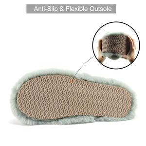 Fascia Della Traversa di modo Morbido Peluche Imitato Pelliccia di Coniglio <span class=keywords><strong>Casa</strong></span> di Gomma Piuma di Memoria Leggero Indoor Outdoor Soffici Pantofole per Le Donne - Product Image 6