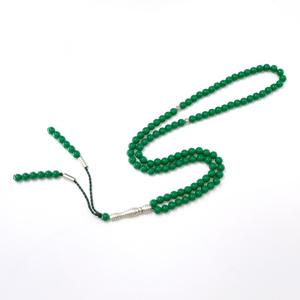 Muslim Green 6mm Tasbeeh Tasbih 99pcs Arab Islamic Prayer Beads Spherical Religious Style <strong>Ball</strong> <strong>Bracelet</strong> Rosary Tesbih - Product Image 1