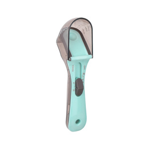 Cuchara de báscula de plástico sólido y líquido para mascotas, Cubo de cocina adecuado, herramientas de medición, taza medidora ajustable, cuchara - Product Image 5