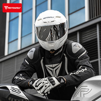 Casque de moto intégral Motowolf, nouveau modèle, avec aileron arrière, homologué DOT