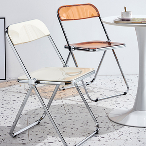 Chaises pliantes <span class=keywords><strong>de</strong></span> luxe en plastique, siège extérieur, <span class=keywords><strong>Restaurant</strong></span> hôtel, salle à manger, mariage, chromé acrylique, jardin - Product Image 4