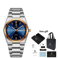 Reloj de Pulsera de Lujo para Hombre Gohuos 8807 78807, Relojes de Pulsera de Cuarzo Originales Resistentes al Agua para Hombre, Reloj para Hombre, Montre Homme, Caja y Bolsa