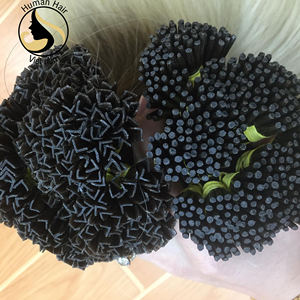 Itips-extensiones de cabello humano Remy, lazos de queratina, con punta plana U V, venta al por mayor - Product Image 3