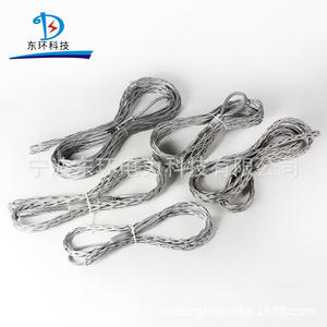 Fundas de Cable de Tracción de Fibra Óptica de Cabeza Simple y Doble, Cable de Aluminio Trenzado con Núcleo de Acero, Tracción Lateral Giratoria 70-1250 - Product Image 4