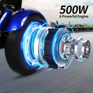 Motocicleta eléctrica T2 de 4 ruedas, 500W, motores duales, movilidad plegable para personas discapacitadas/mayores, ciclomotor de 18Ah, EE. UU. Stock - Product Image 3