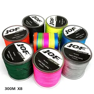 JOF Fishing Line Multicolor PE for Sea and Saltwater Fishing Lures 8 Strandd Braided PE 300M Zhejiang Customizable Fishing Ropes