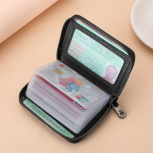 Carteras Para Caballero Da Bò Da Chính Hãng Phụ Nữ Ví PVC Thẻ Tín Dụng Tay Áo Đa Id Thẻ cholder - Product Image 3