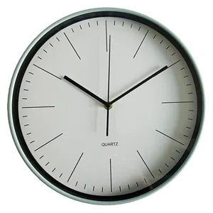 Clock Wall 12'' Hot Selling Simple Modern Plastic Wall Clock For Promotion Gift With Custom Logo