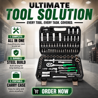 94PCS Auto Repair Tool Set Socket Combination Wrench Kit Household Hardware Tool Box Complete Set for Home Car Maintenance