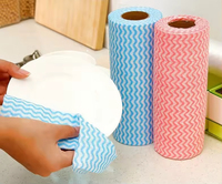 Rouleau de torchons de cuisine jetables, tissu multi-usages, facile à déchirer, chiffon de nettoyage pour la cuisine, chiffon de nettoyage jetable pour la maison