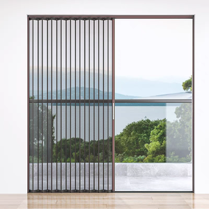 Puerta Plegable Moderna de Aluminio con Cierre Interno, Tipo Acordeón, con Malla <span class=keywords><strong>Mosquitera</strong></span> de Acero Inoxidable - Product Image 1
