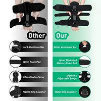 Attelle de nuit BBK améliorée pour fasciite plantaire, protection complète, 3 sangles réglables, matériau en nylon, silicone comme ingrédient principal