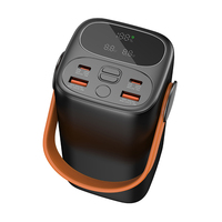 Produit chaud noir carré 50000mah capacité de charge rapide banque d'alimentation pour ordinateur portable avec lumière extérieure 100W banques d'alimentation centrale électrique