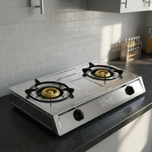 Estufa de gas con quemador de hierro fundido, control de perillas de acero inoxidable, encendido piezoeléctrico, para uso doméstico - Product Image 6