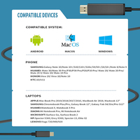 Conector usb c a hdmi 4k chapado en oro, 1m, 2m, 3m, tipo c a hdmi 4k @ 60hz