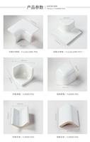 Moulure d'angle en céramique rose brillante 100x100mm (4x4 pouces) à angle droit, à arc positif/négatif, pour murs intérieurs modernes et villas