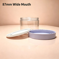Pot en PET à paroi épaisse de 250 ml, format salon, avec bouchon à vis, anti-fuite, pot vide professionnel pour crème pour le visage, crème pour les yeux, mascara