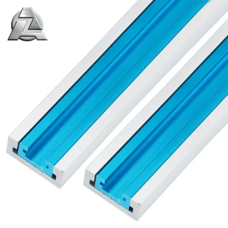 Eloxiertes blaues Silber Holz bearbeitung extrudiertes Aluminium T-Spur T-Schlitz Ttrack Profil Extrusion