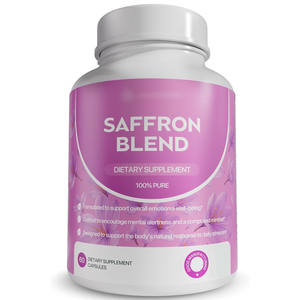 100% puro zafferano miscela integratore alimentare 60 capsule vegetariane zafferano integratore per adulti diretto - Product Image 1