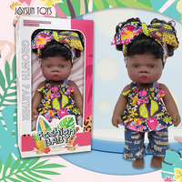 Réaliste Reborn bébé poupées mode fille noire 14 pouces corps doux réaliste modèle en plastique jouet pour les filles