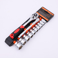 Ensemble de 12 pièces, clé à cliquet série 3/8, kit combiné, acier au chrome-vanadium, réparation automobile, modèle B1-74