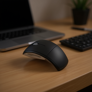 Souris verticale sans fil avec rétroéclairage RGB, suivi optique 1200 DPI, interface USB, alimentation par batterie, conception ergonomique pour ordinateur portable R - Product Image 2