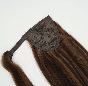 Extensions de cheveux en queue de cheval à clipser, 100 % cheveux vierges brésiliens, extensions de cheveux Remy, sans nœuds et sans perte de cheveux, vente en gros - Product Image 3