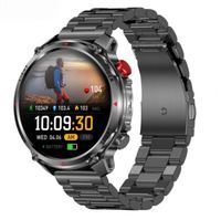 Montre connectée de sport d'extérieur ERON HT45 pour hommes, 1100 mAh, longue durée de vie, étanche IP68, avec lampe de poche, tracker d'activité