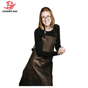 चमड़े का काम एप्रन के लिए जेब के साथ पुरुषों के लिए महिलाओं समायोज्य <span class=keywords><strong>Aprons</strong></span> कसाई महाराज खाना पकाने <span class=keywords><strong>Aprons</strong></span> रसोई BBQ ग्रिल - Product Image 2