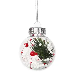 Звезда Vne Pinecone питомец Рождественский шар бесшовный полый кулон пластиковые прозрачные Рождественские шары Diy