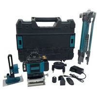 Niveau laser professionnel intérieur/extérieur, batterie rechargeable, lumière verte, 12 points, fourniture d'usine, outils électriques industriels, bricolage