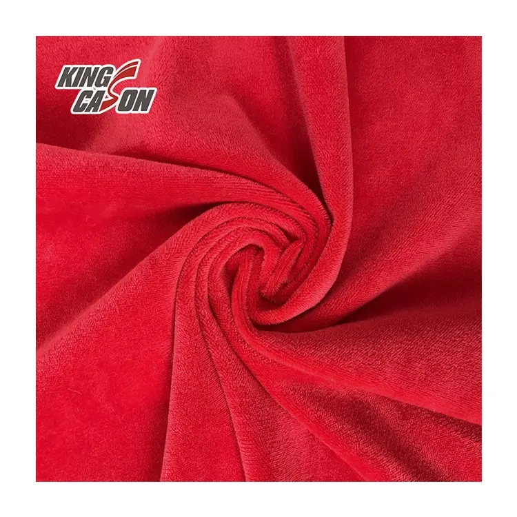 Kingcason, оптовая продажа, новейшие дышащие простыни на заказ, красный спандекс, сплошной цвет, супер мягкая флисовая ткань для игрушек