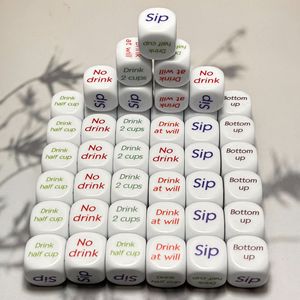 Dés de jeu RPG personnalisés et gravés D6, 25 mm, en acrylique blanc, pour fêtes et jeux de société, fabricants de dés personnalisés en plastique - Product Image 4