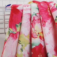 Tissu Sergé 100% Coton Peigné Respirant Léger Popeline Tissée Numérique pour Chemises, Robes et Jupes de Filles Printemps/Été à Motifs Floraux
