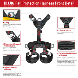 Cinto de Segurança de Cinco Pontos com Certificação CE EN361, EN358, EN813 Adequado para Escalada em Altitude Arnês de Segurança de Corpo Inteiro - Product Image 4