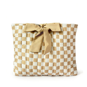 Bolsa de Maquillaje Multifuncional Personalizada, Bolsos Tote Acolchados Florales con Lazo y Cordón - Product Image 3