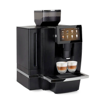 Mesin pembuat kopi pintar komersial kualitas tinggi, mesin kopi otomatis penuh dengan kulkas susu