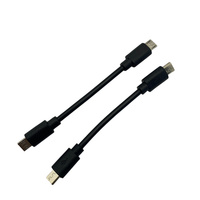 10cm court plat USB-C vers USB C câble rond PD charge rapide Type C OTG câble de données accessoires pour iPhone 15 16