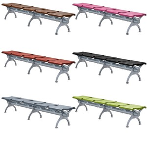 เก้าอี้สนามแบบแบนสามที่นั่ง โครงเหล็ก ไม่มีพนักพิง ยี่ห้อ Ssyou - Product Image 5