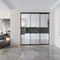 Villa vue panoramique grande taille en alliage d'aluminium porte coulissante en verre portes pliantes moderne pour intérieur d'hôtel normes européennes